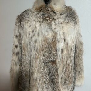 Fur coat. Cat lynx multi color very beautiful coat.